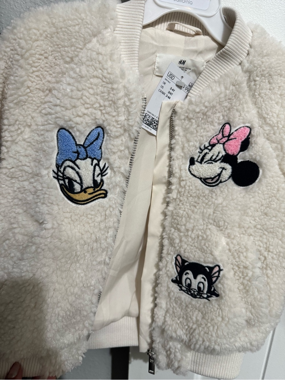 NWT Disney Minnie Mouse Sherpa Jacket- size 2-4yrs